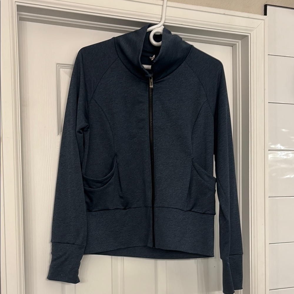 Lucy Heathered Blue Casual Jacket